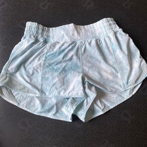 Blue tie dye hotty hot short